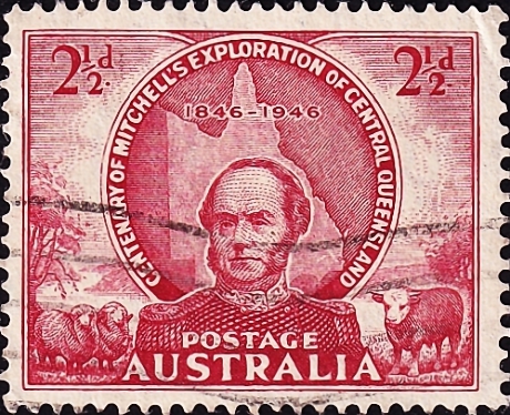 Австралия 1946 год . Сэр Томас Митчелл и Квинсленд . 